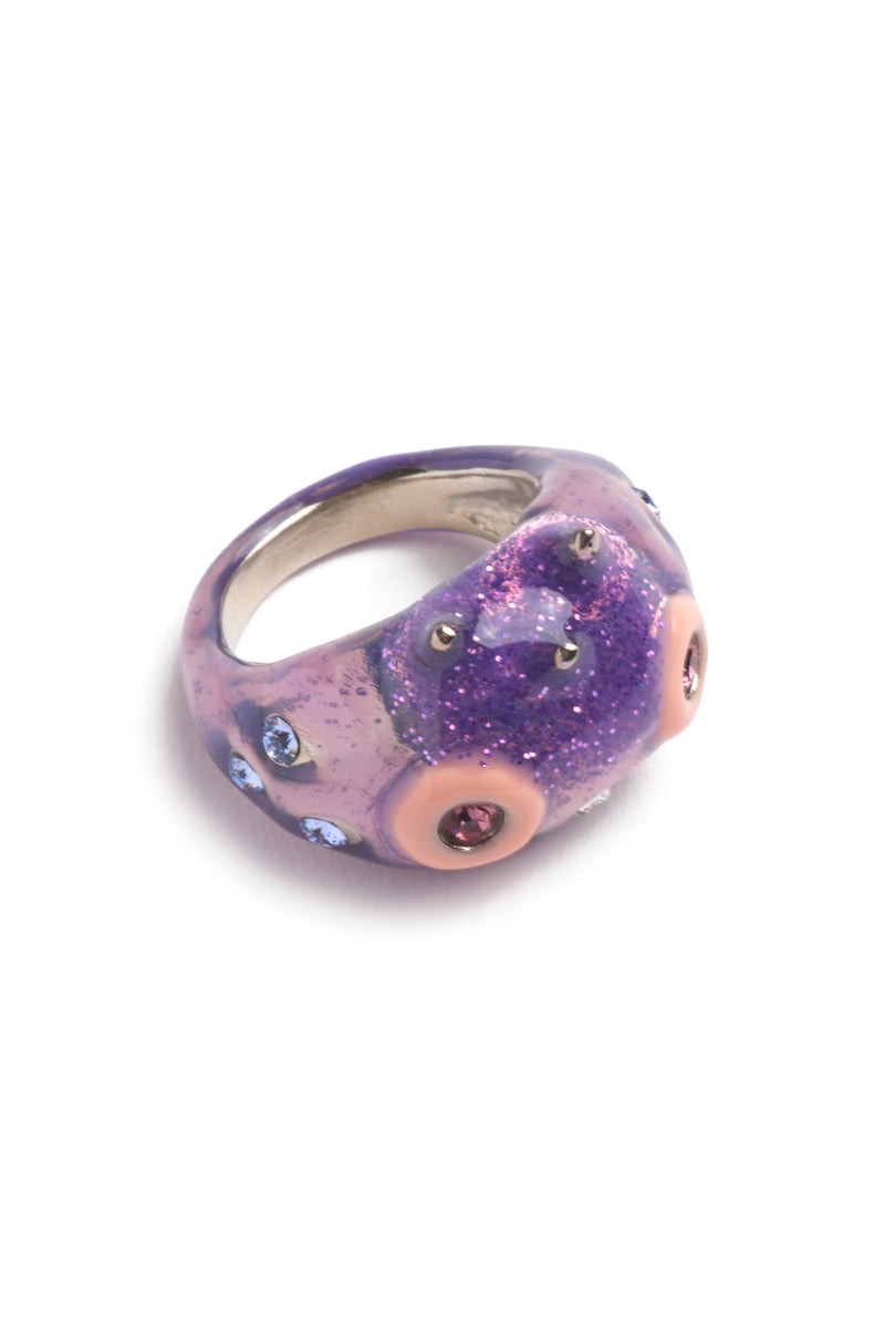 METALLIC LILAC RHINO BABY RING