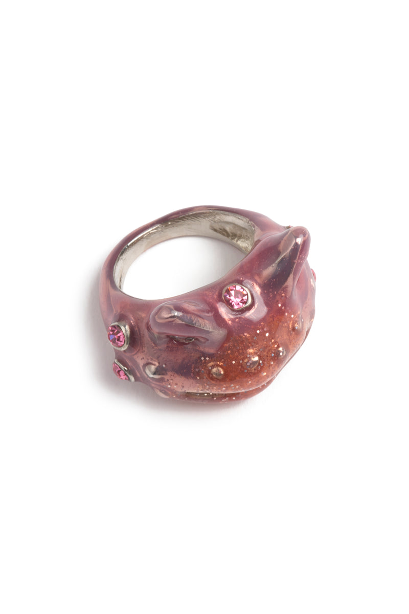 GLITTER PINK LILAC DRAGON BABY RING