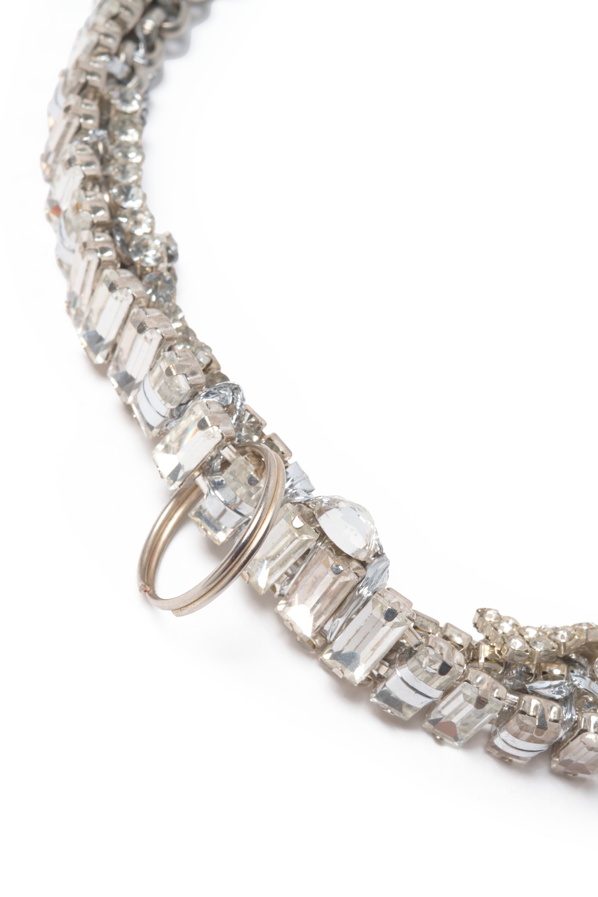 CRYSTAL CLEAR RHINESTONE JUNK NECKLACE