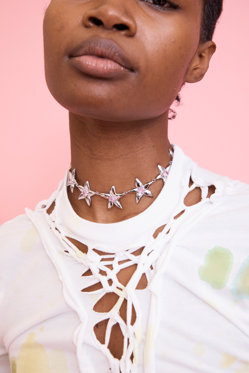 SOFT PINK SUPER STARLINK NECKLACE | COLLINA STRADA – Collina SOFT PINK SUPER STARLINK NECKLACE | COLLINA STRADA – Collina