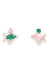 SOFT PINK EMERALD STELLA STUDS