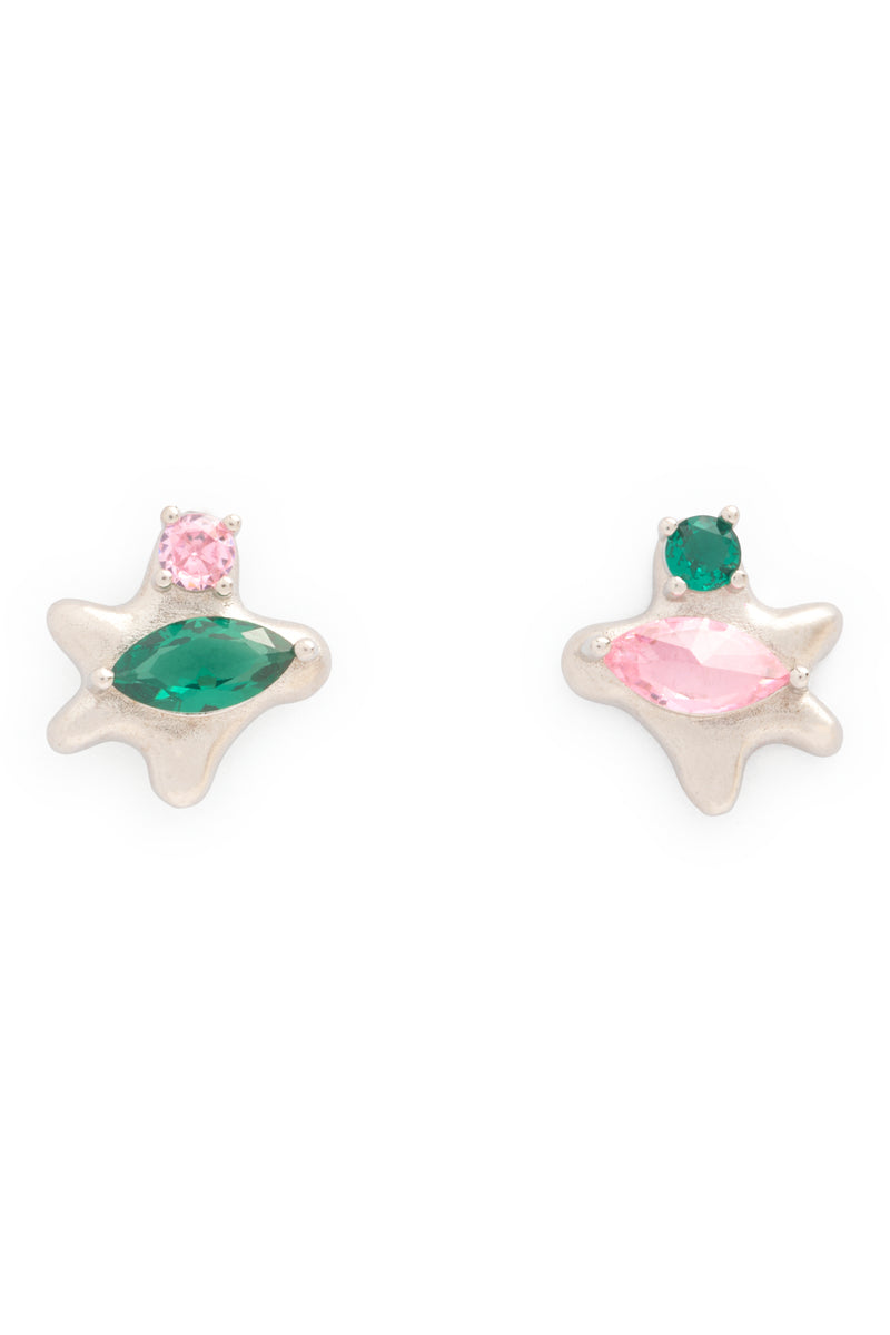 SOFT PINK EMERALD STELLA STUDS