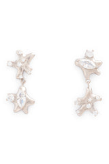 CLEAR STAR DANGLE EARRINGS