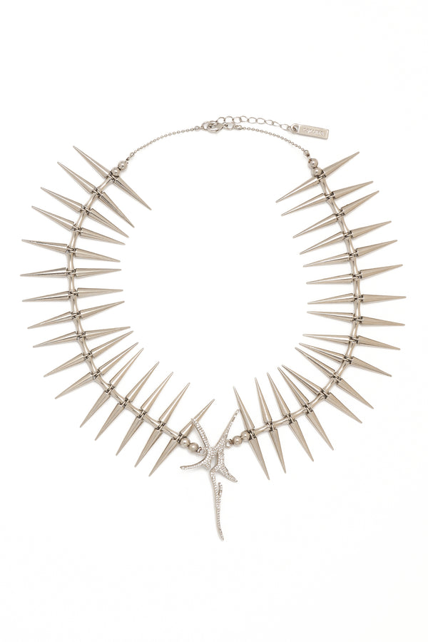 SILVER NOVA SPIKE NECKLACE