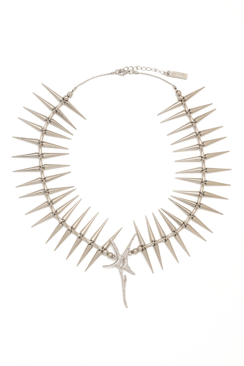 SILVER NOVA SPIKE NECKLACE