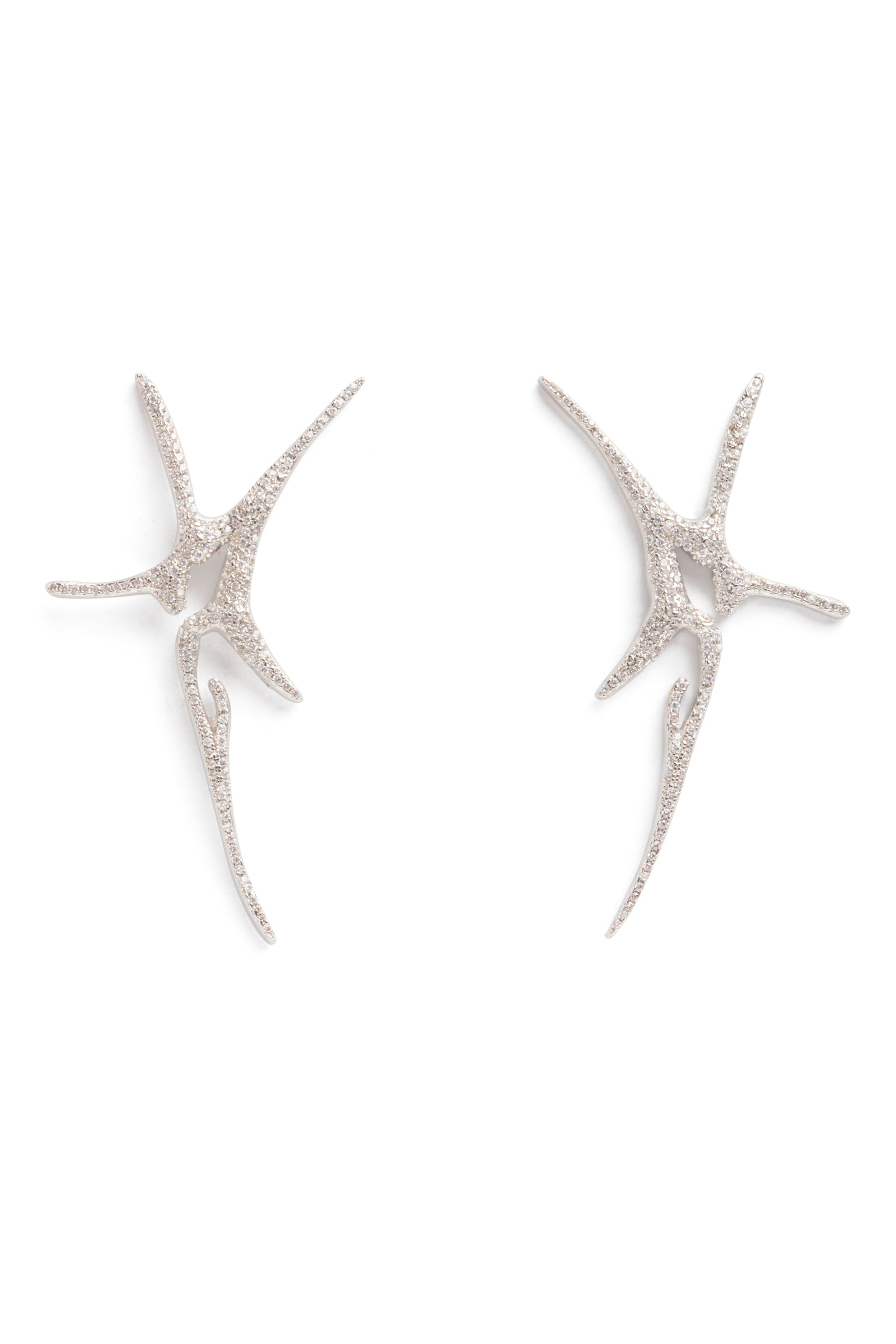 【HYERES LOR】25SS★ Nova Silver (W) Full Pave Earrings HYERES LOR】25SS☆ Nova Silver Earrings M