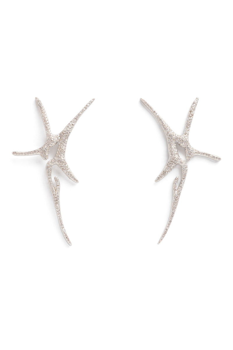 CRYSTAL CLEAR PAVE NOVA EARRINGS