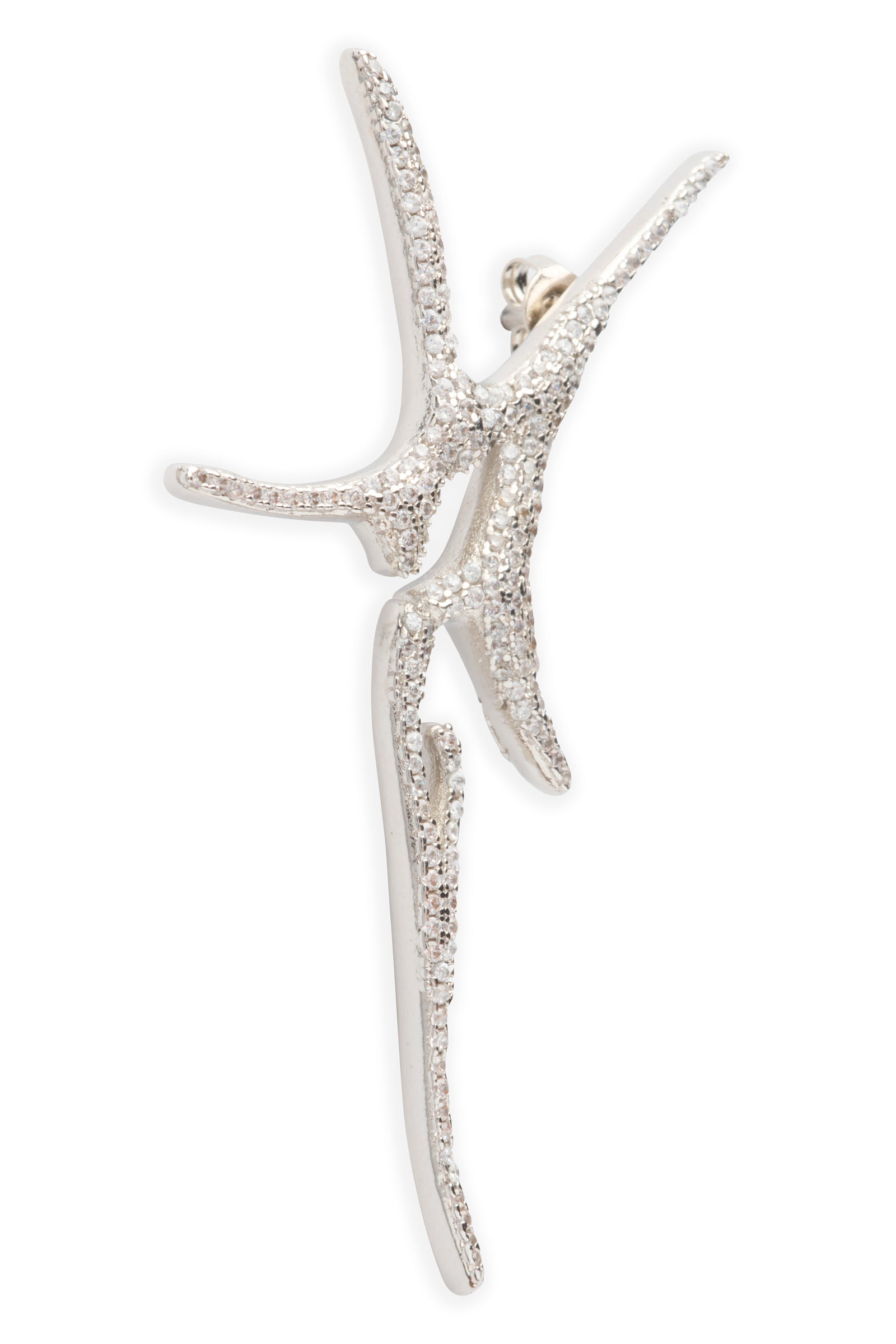 【HYERES LOR】25SS★ Nova 10K Pave Petit One Touch Earrings CRYSTAL CLEAR PAVE NOVA EARRINGS | COLLINA STRADA – Collina