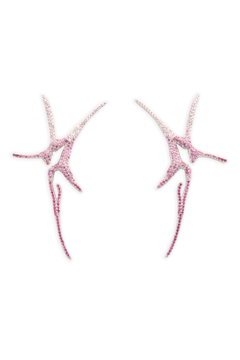 FADING PINK PAVE NOVA EARRINGS