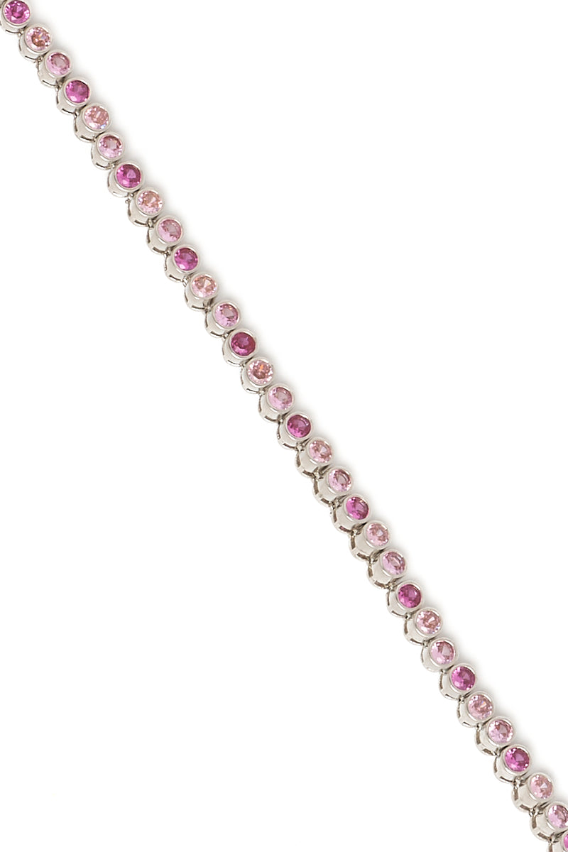 FADING PINK TENNIS NECKLACE