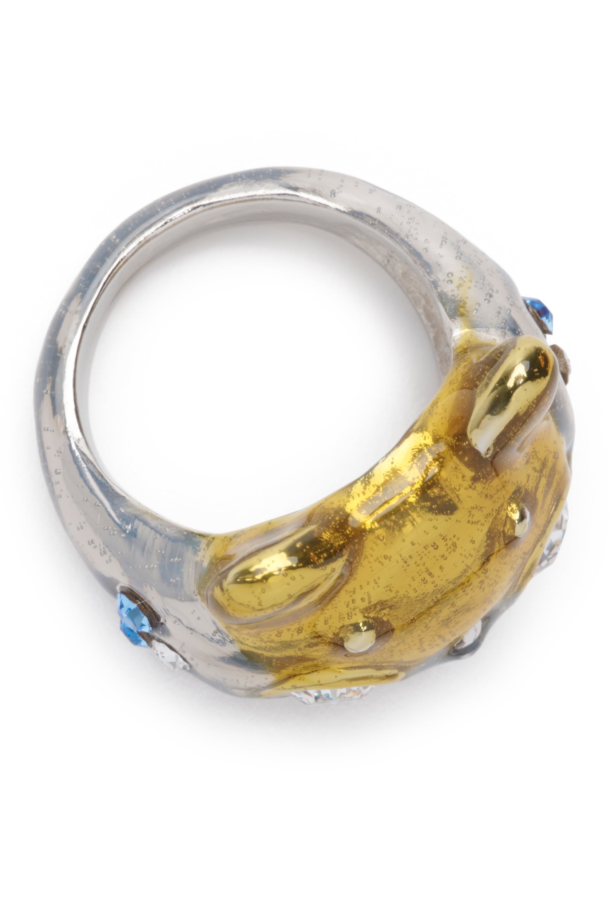 SILVER GOLD BUG RING