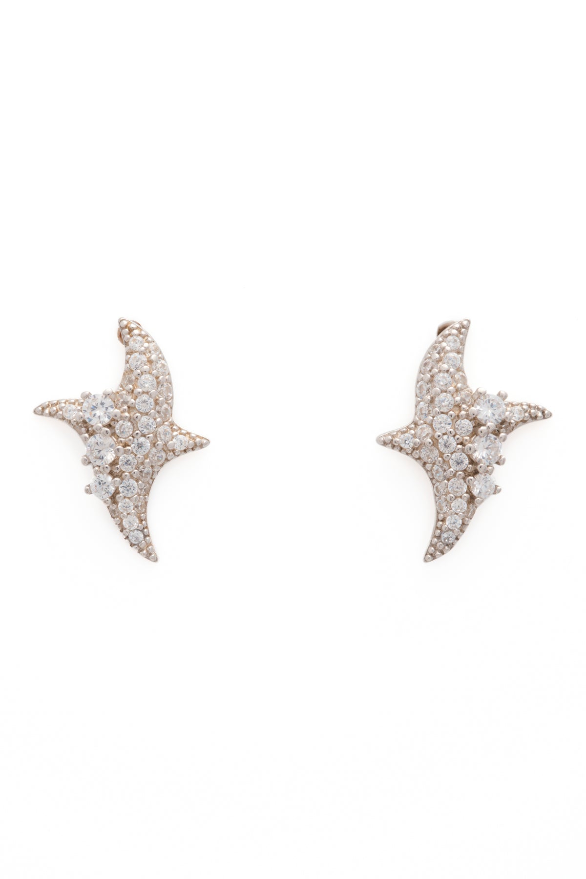 CRYSTAL CLEAR TWISTER EARRINGS