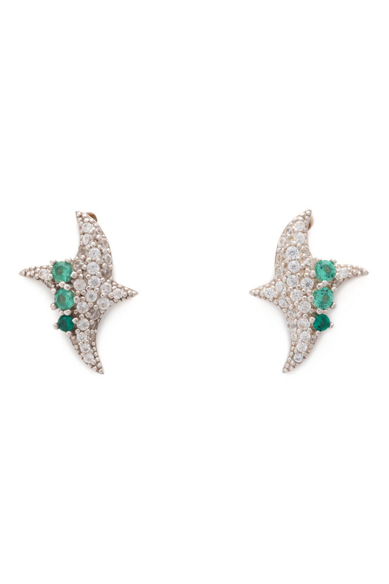 EMERALD TWISTER EARRINGS