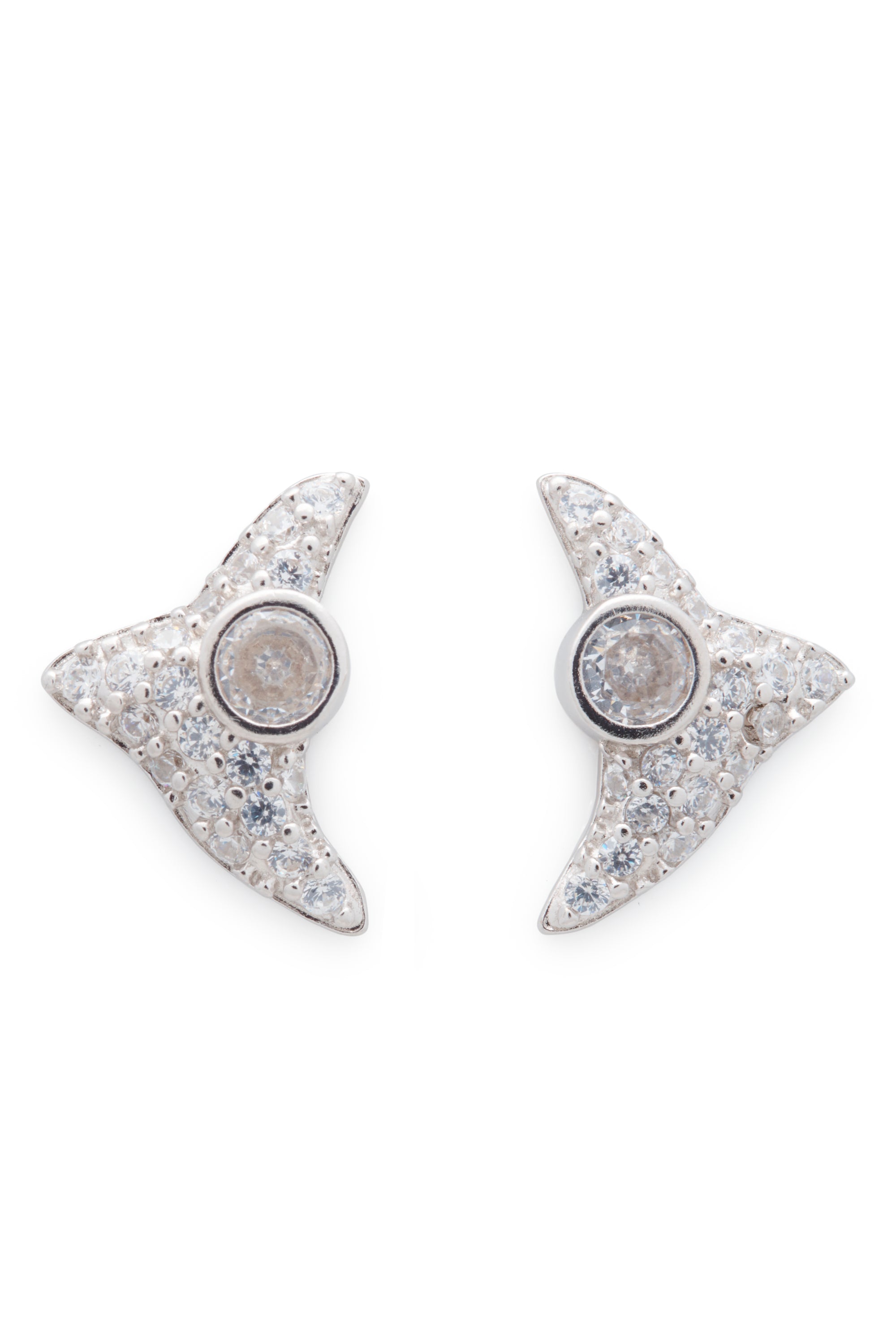 CRYSTAL CLEAR TRIGON STUDS