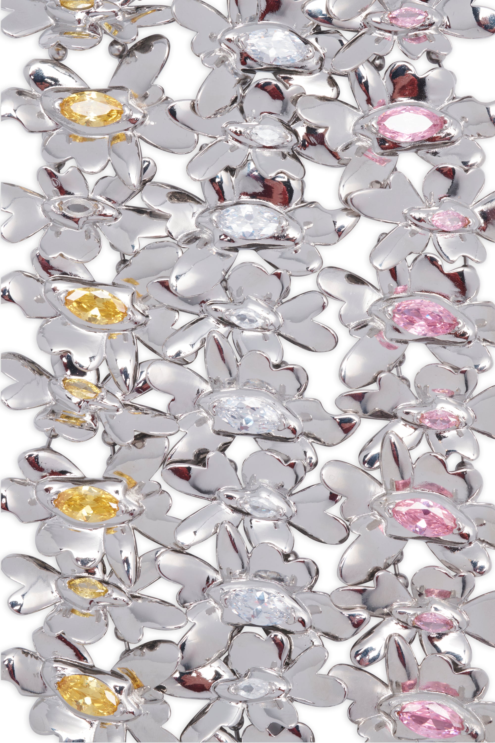 CRYSTAL CLEAR MEGA DAISY NECKLACE