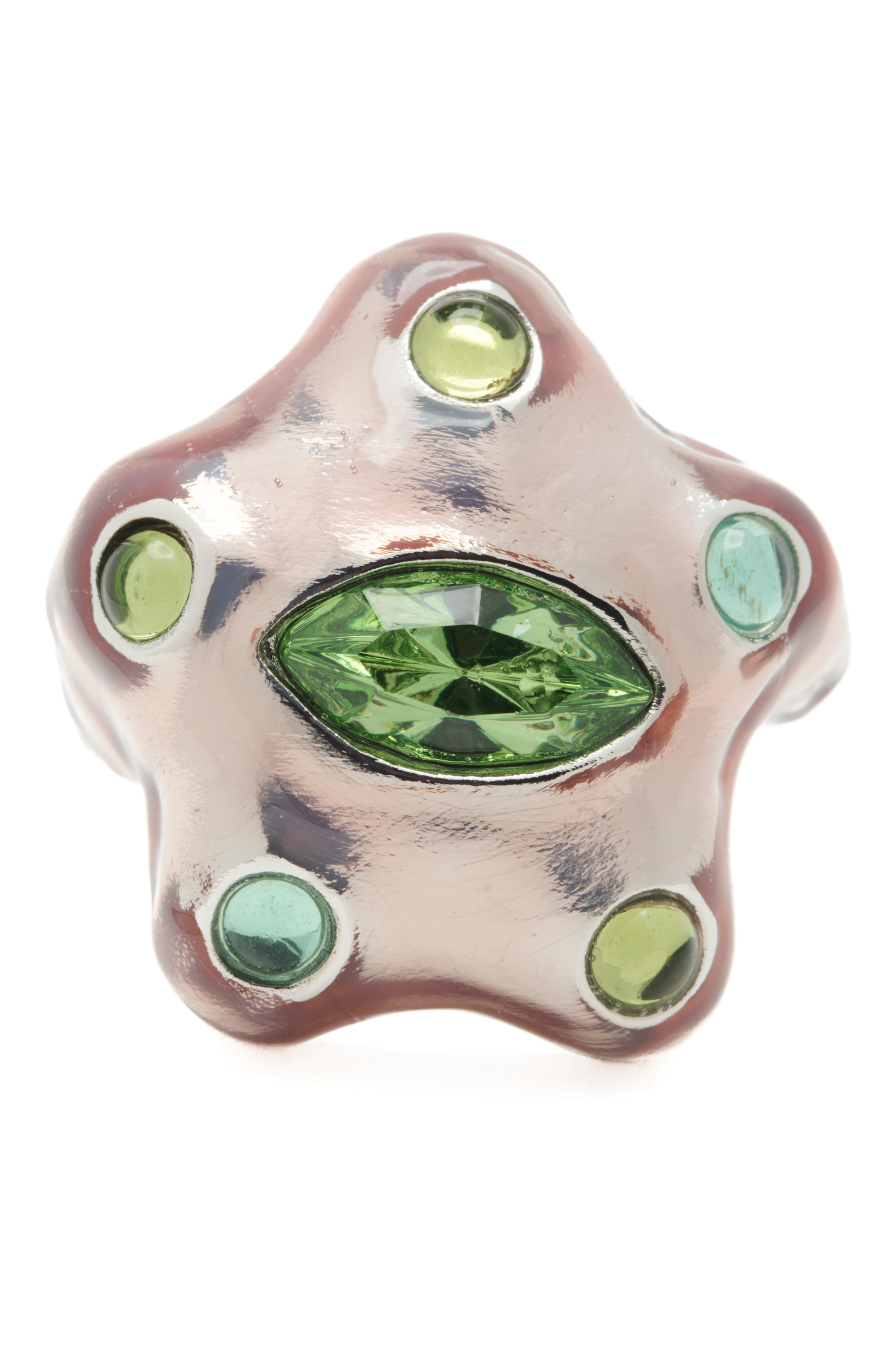 METALLIC PINK APPLE DEMI STARLETTE RING