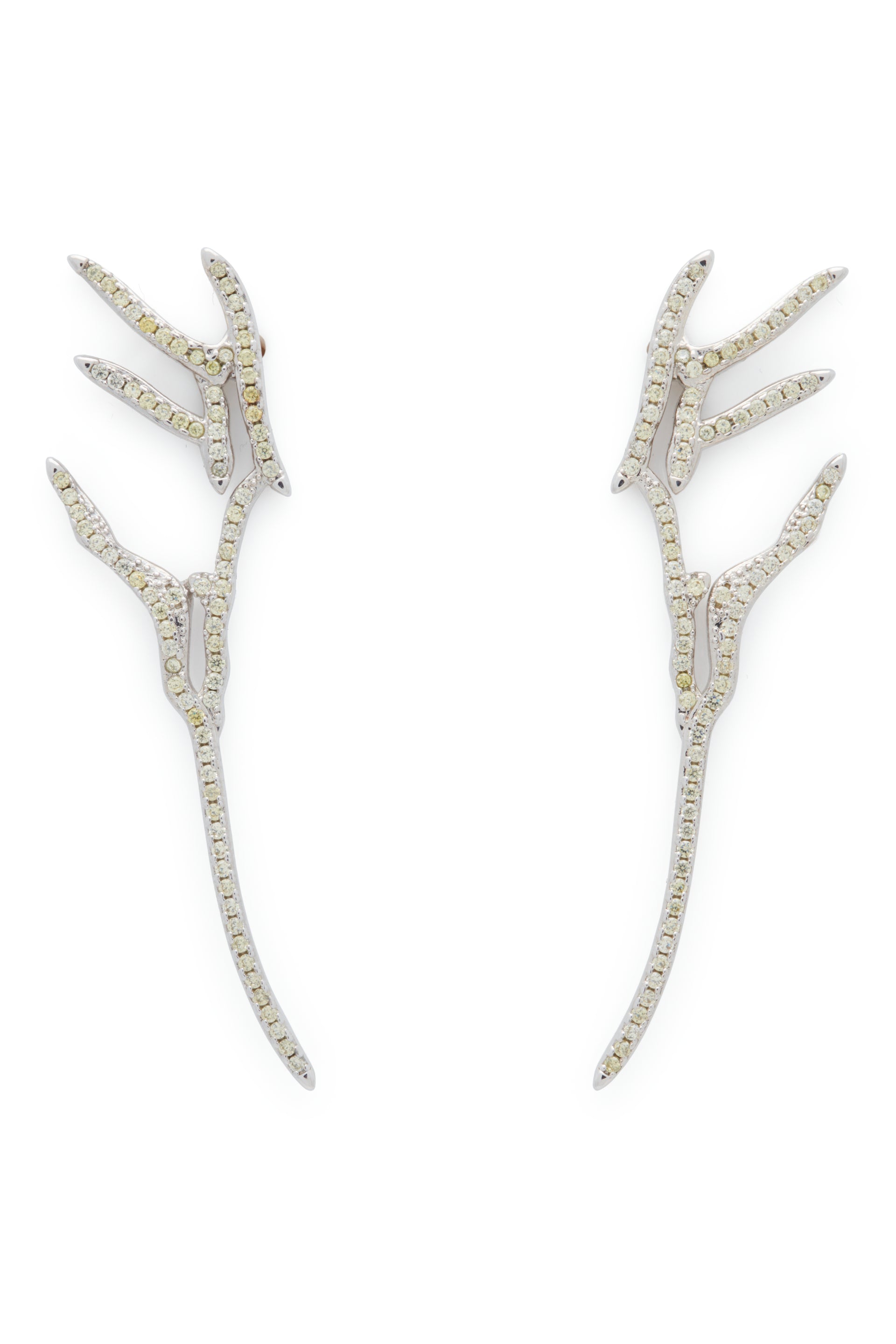 OLIVINE PAVE WING EARRINGS