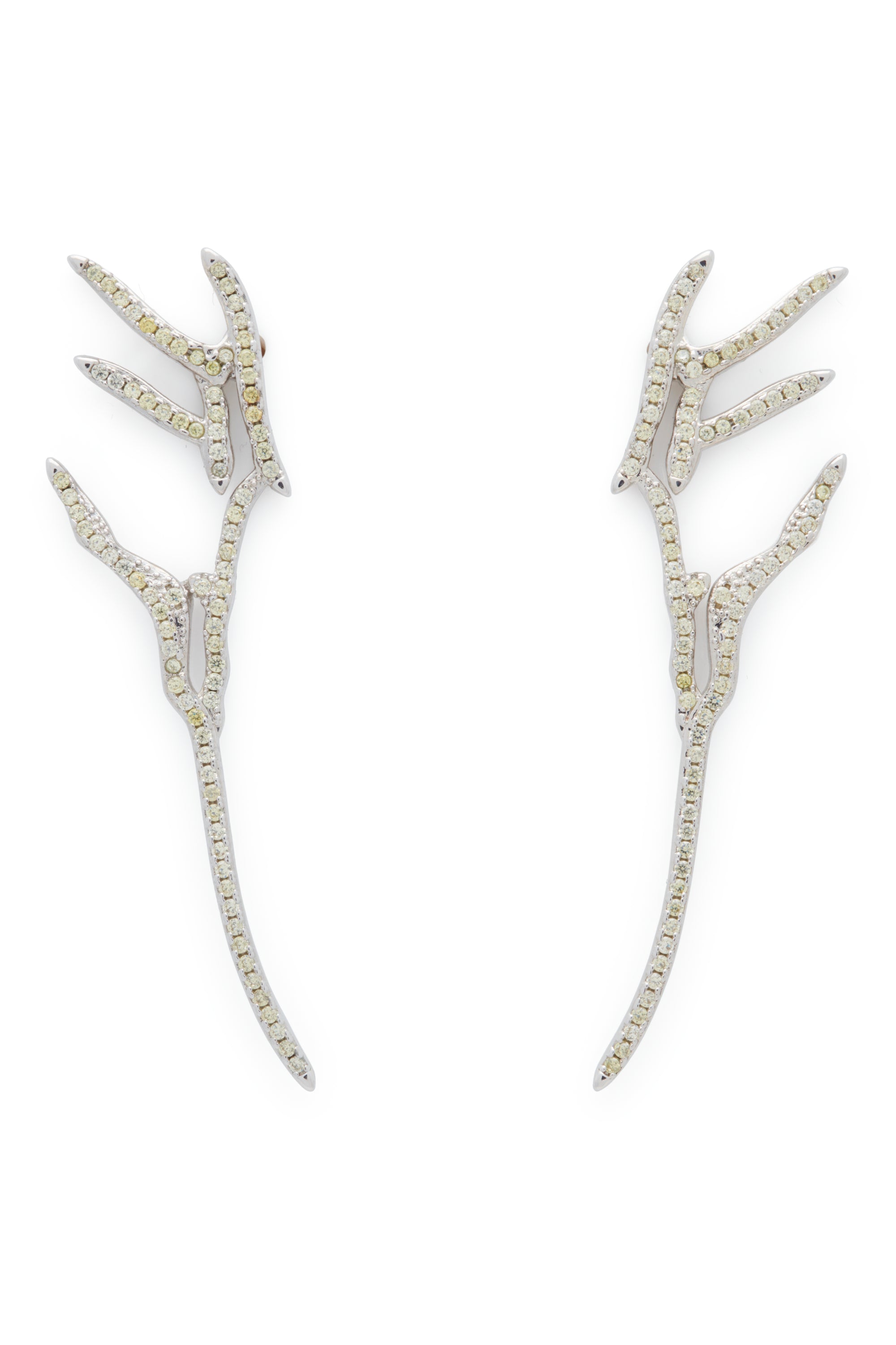 OLIVINE PAVE WING EARRINGS