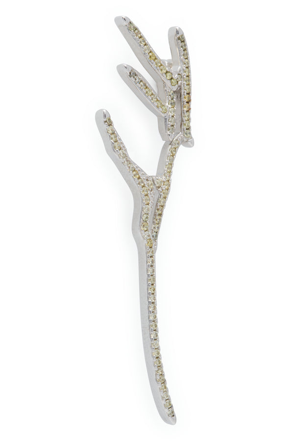 OLIVINE PAVE WING EARRINGS
