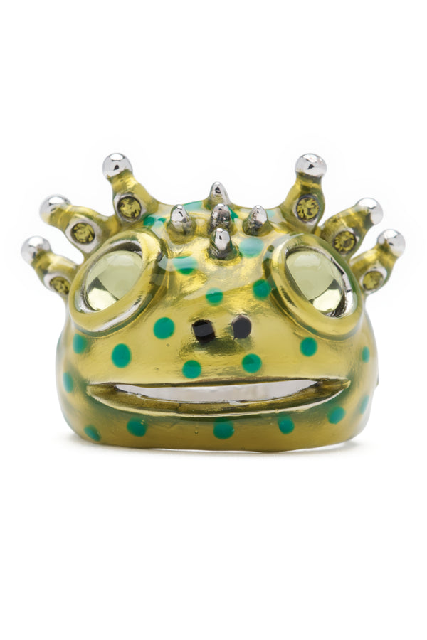 LIME DOTS AXOLOTL RING