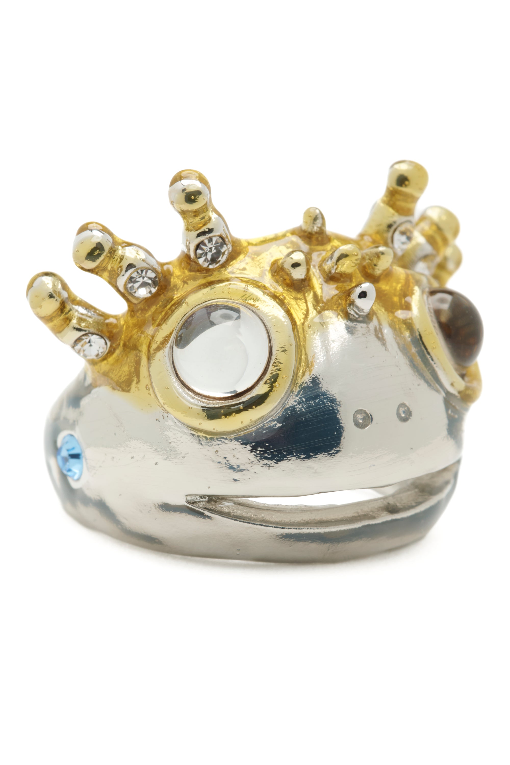 SILVER GOLD AXOLOTL RING