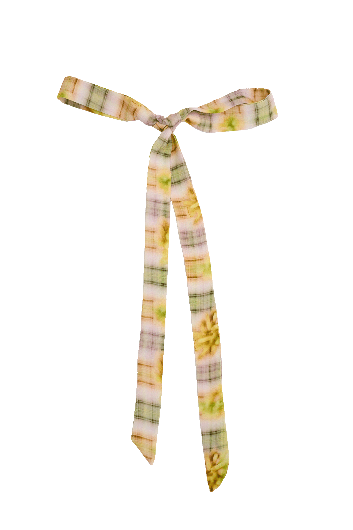 YELLOW BOXER PLAID HAIR BOW