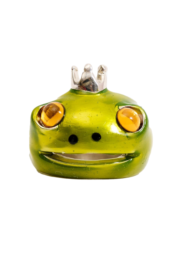 【Collina Strada】グリーン Frog Prince カエルの王子 リング XX1240FrogPrinceRingLime_700x.