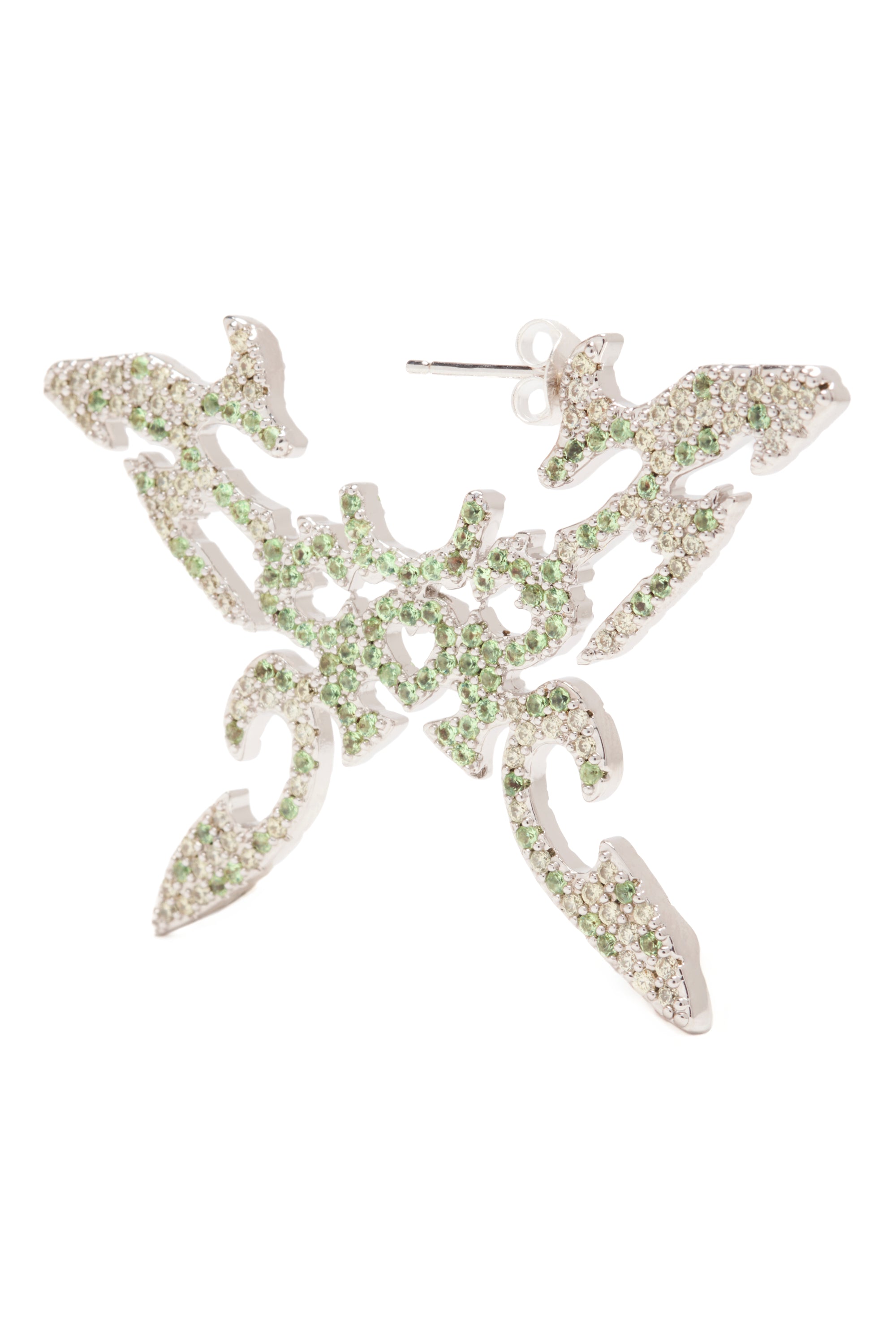 APPLE GREEN BUTTERFLY TATTOO EARRINGS