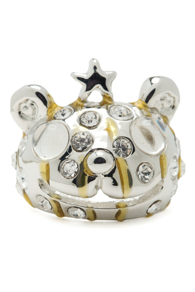 Gold Stripe Freckles Princess Bear Ring | COLLINA STRADA