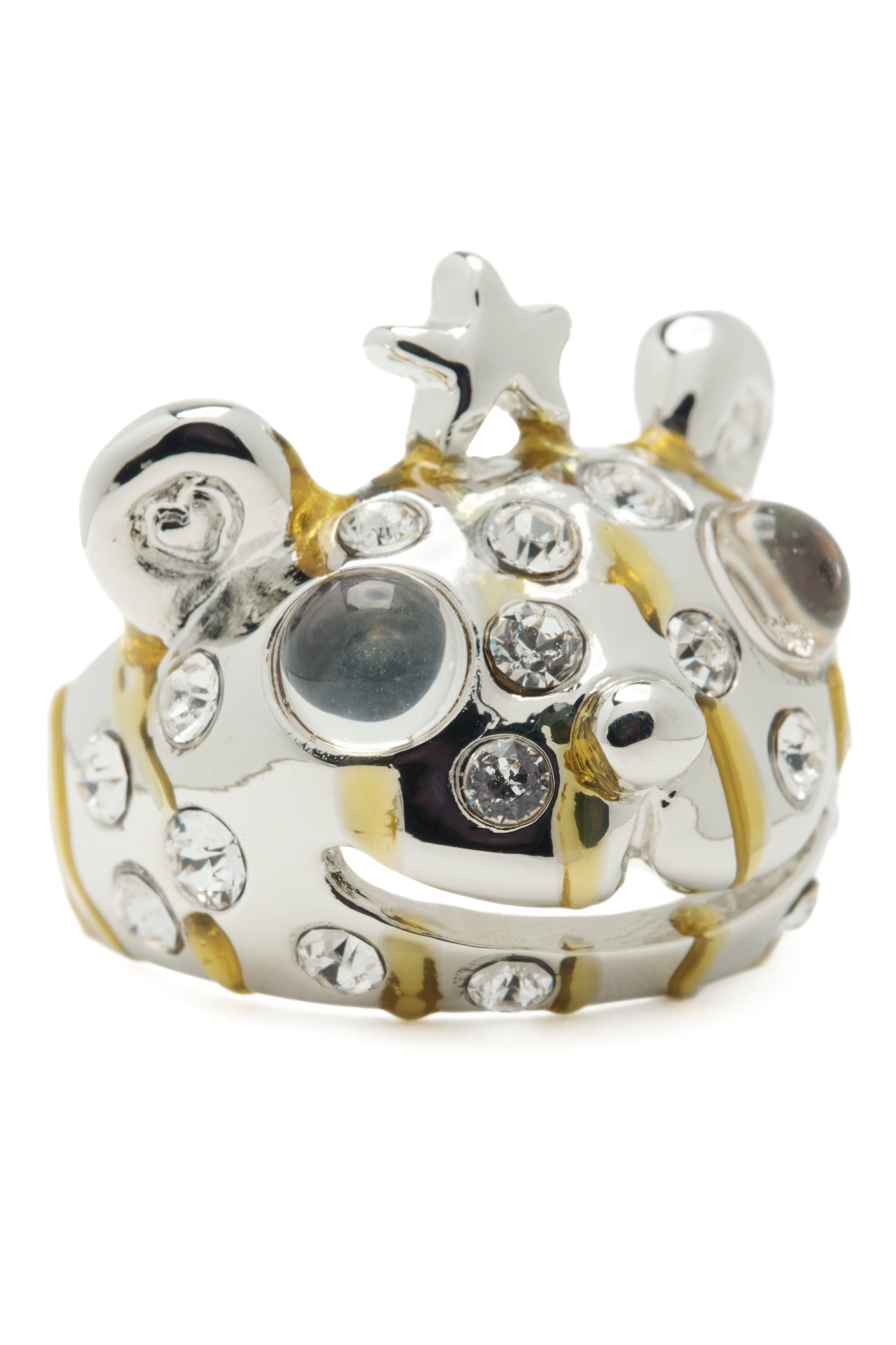 GOLD STRIPE FRECKLES PRINCESS BEAR RING