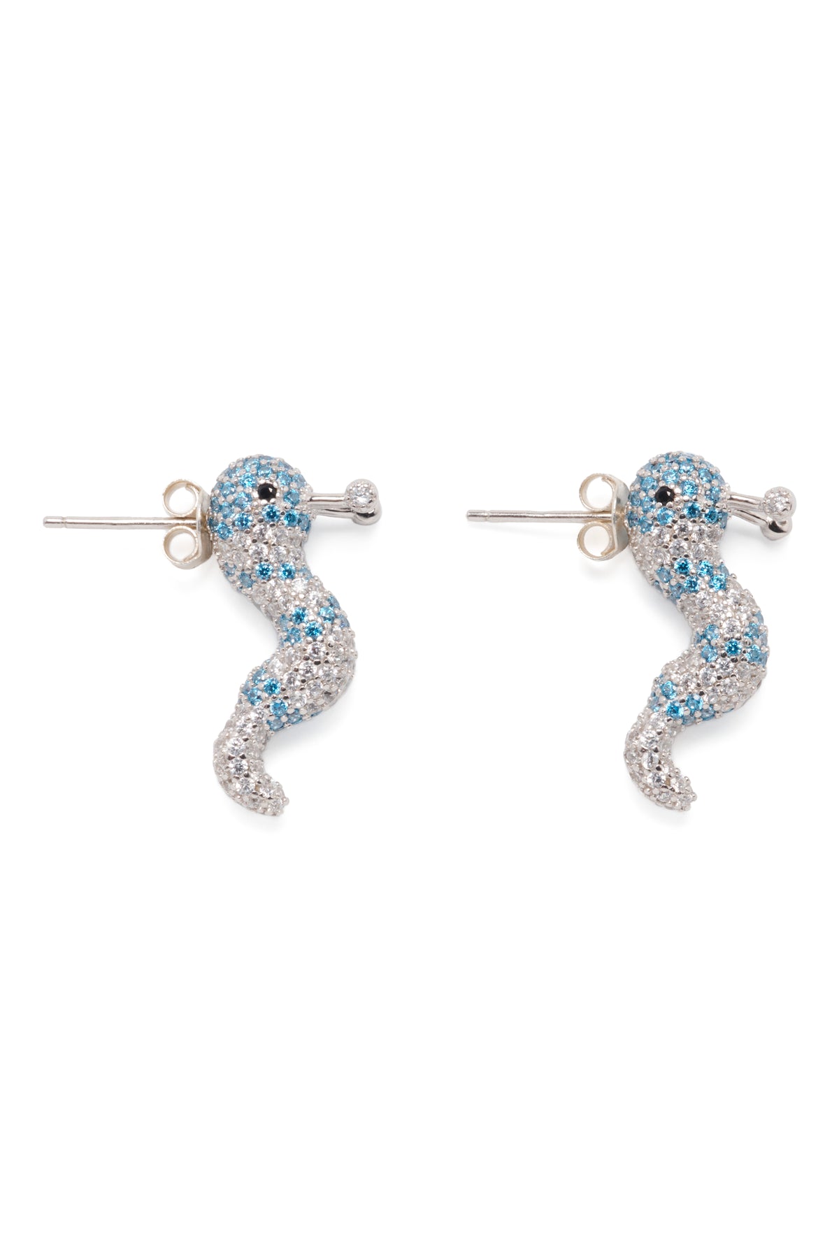 CLEAR SKY SLUG EARRINGS