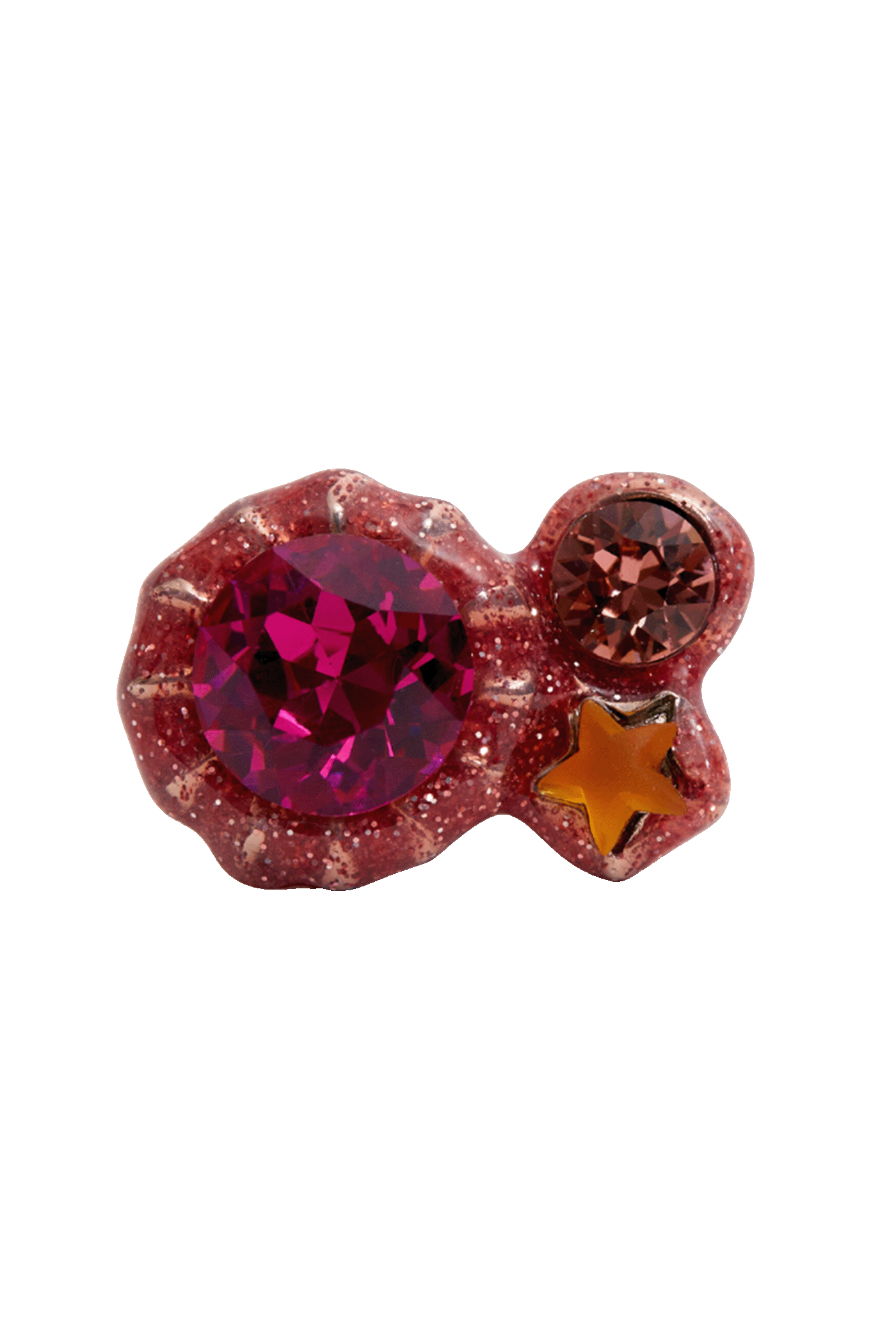 PINK GLITTER CANDY GEM RING