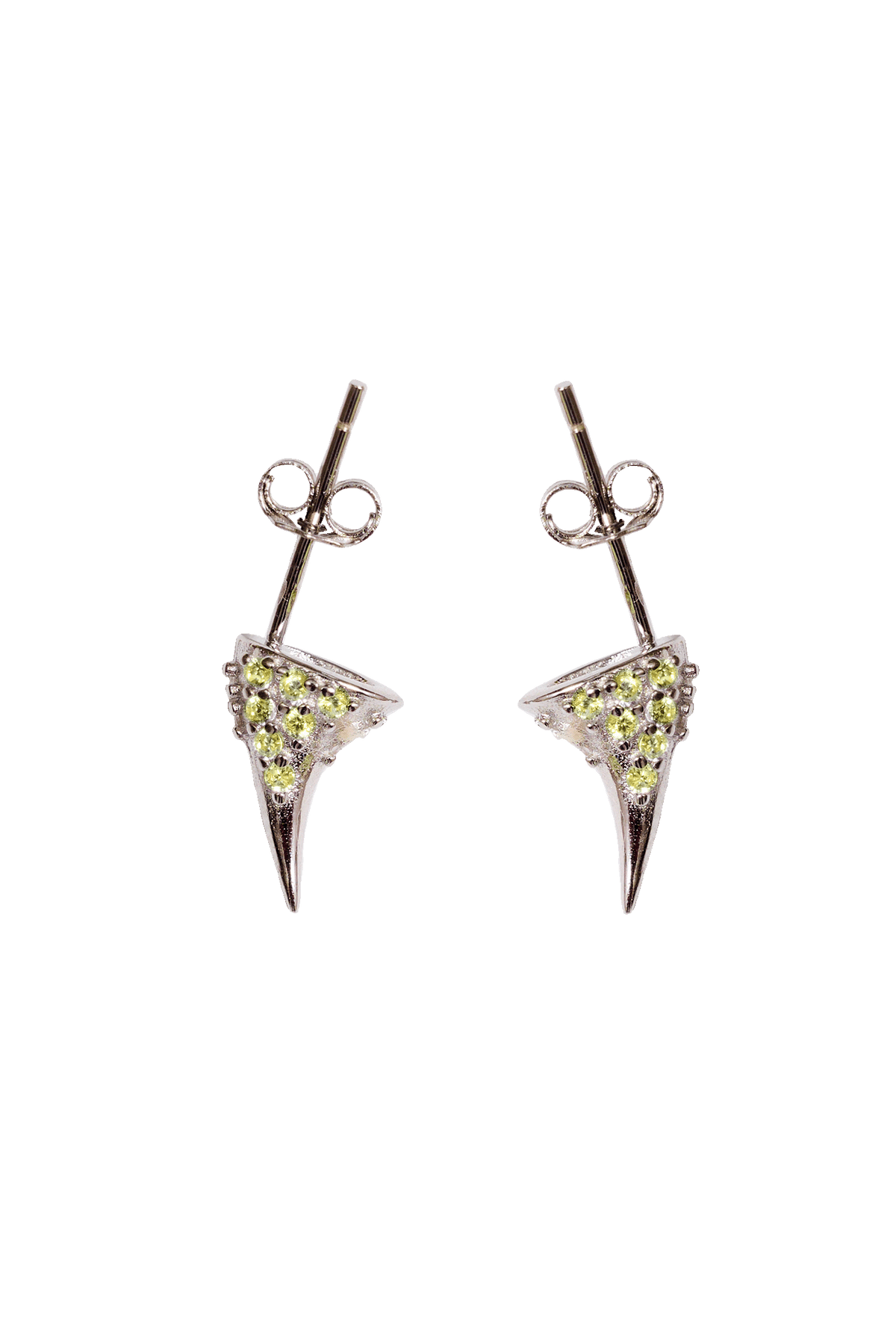 OLIVINE RHINESTONE HORN STUDS