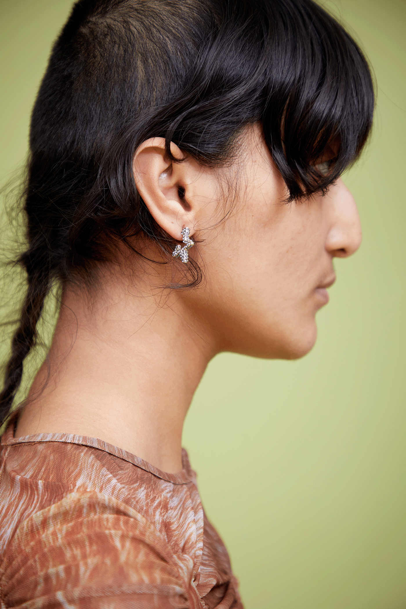 【関税込み】Collina Strada シルバー Mega Starlink ピアス CRYSTAL CLEAR MEGA STARLINK EARRINGS | COLLINA STRADA