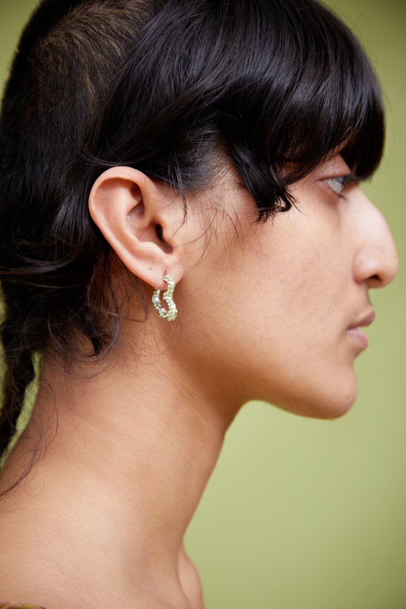 Rhinestone heart earrings deals