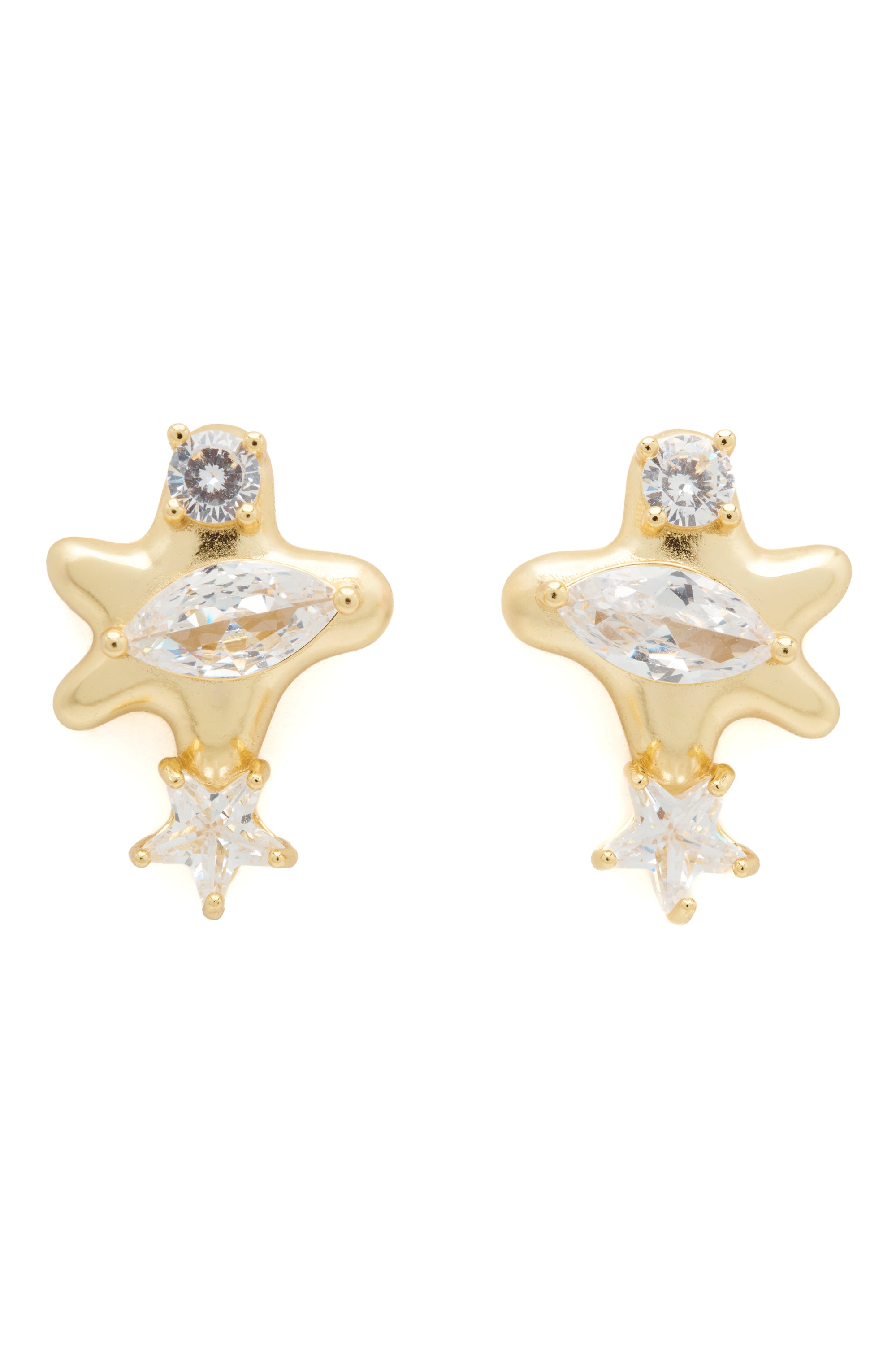 GOLD CLEAR CONSTELLATION STUDS
