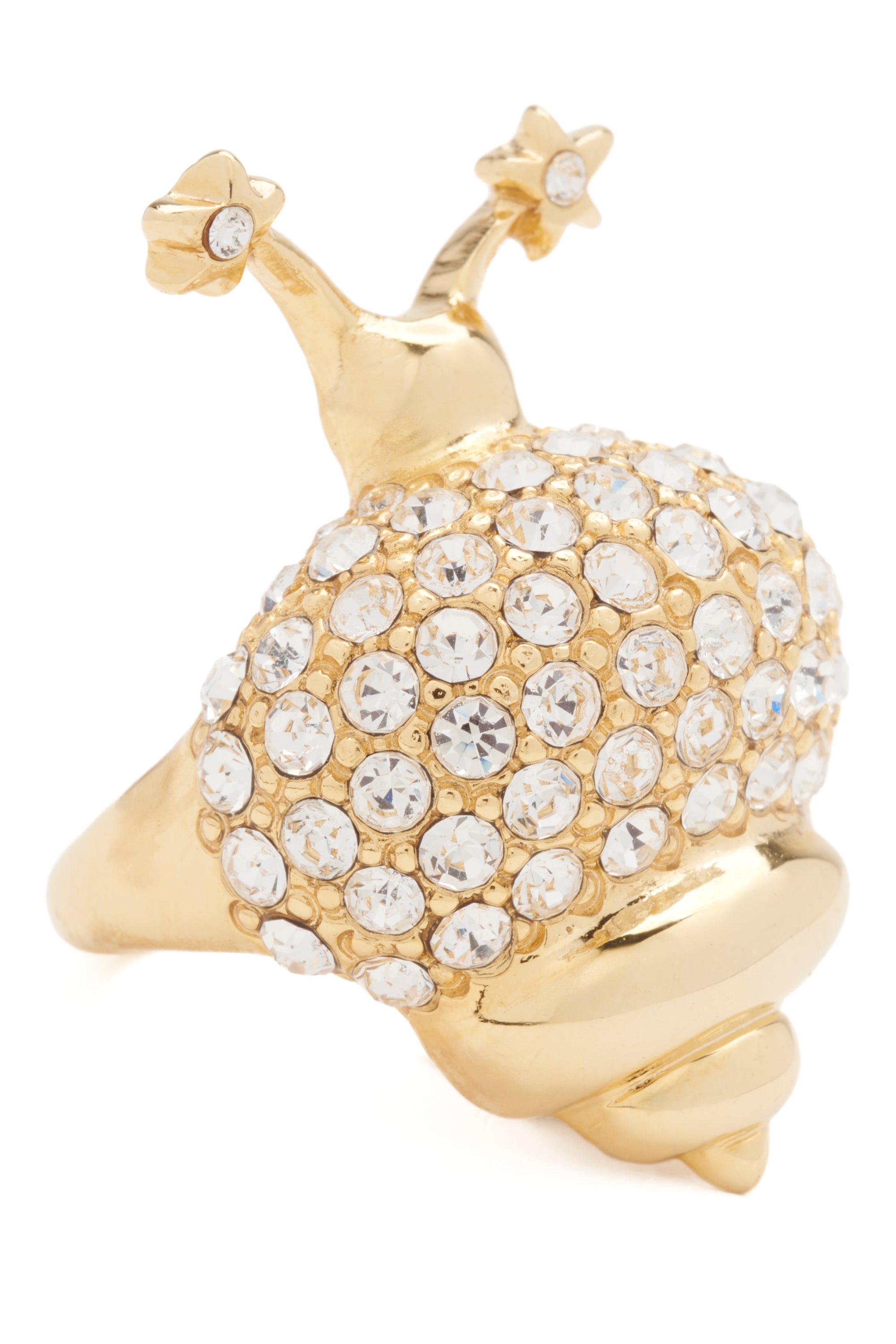 GOLD CLEAR SNAIL RING
