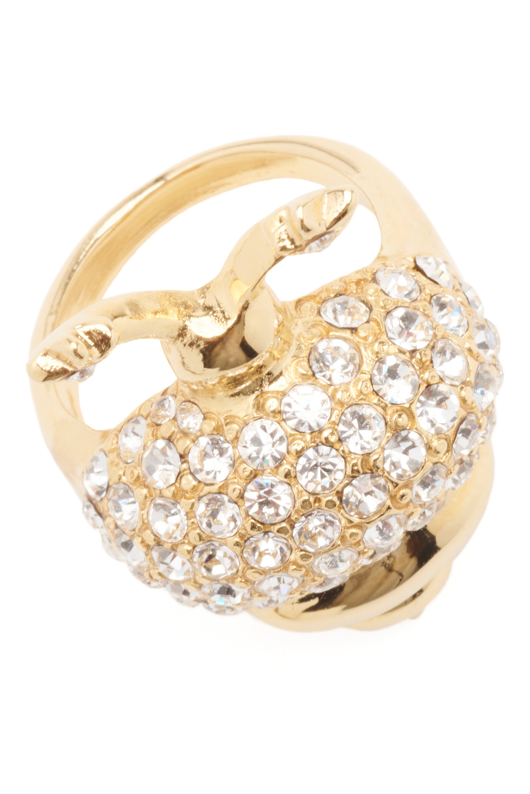 GOLD CLEAR SNAIL RING