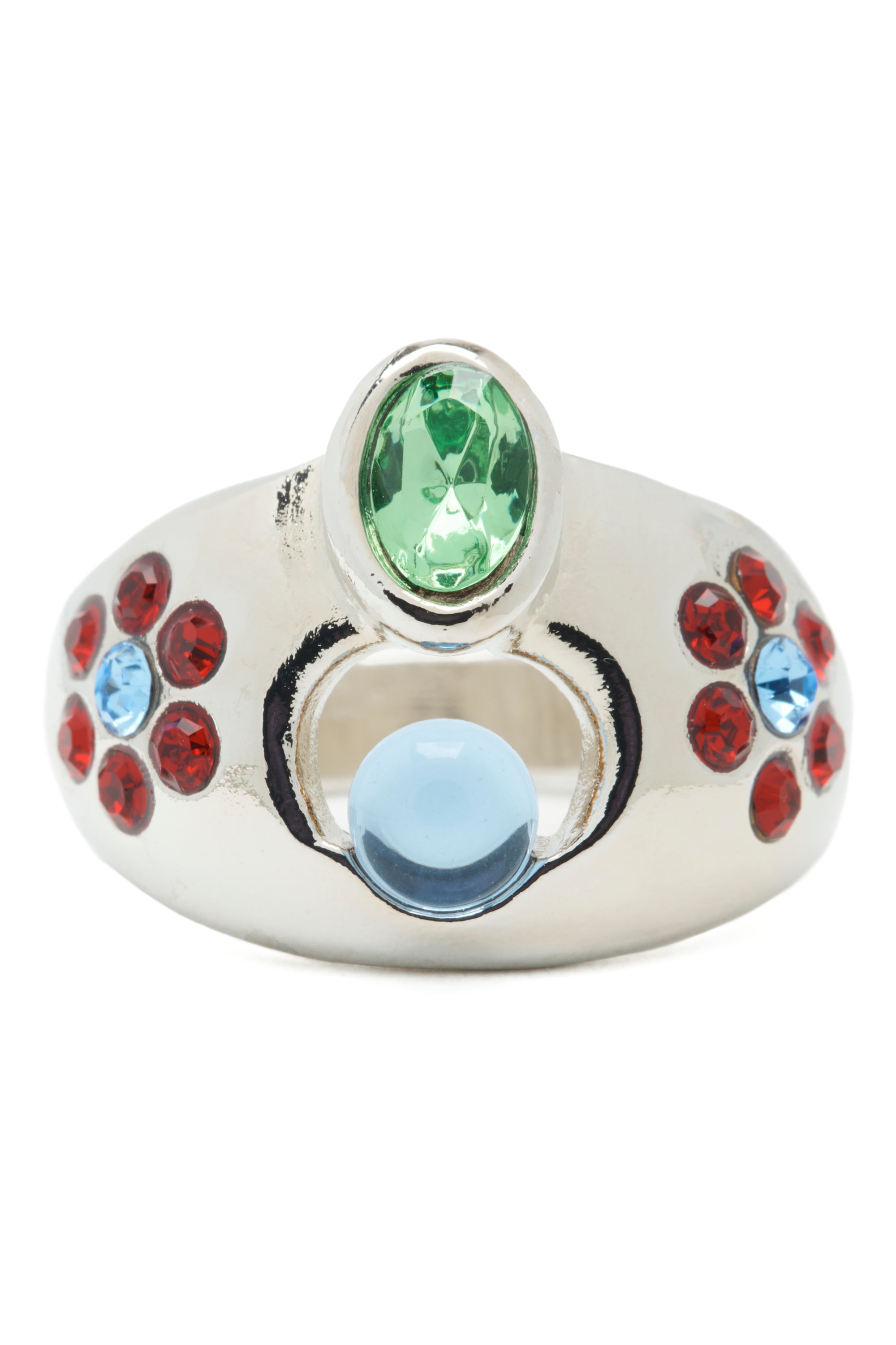 SKY RUBY COSMIC DAISY RING