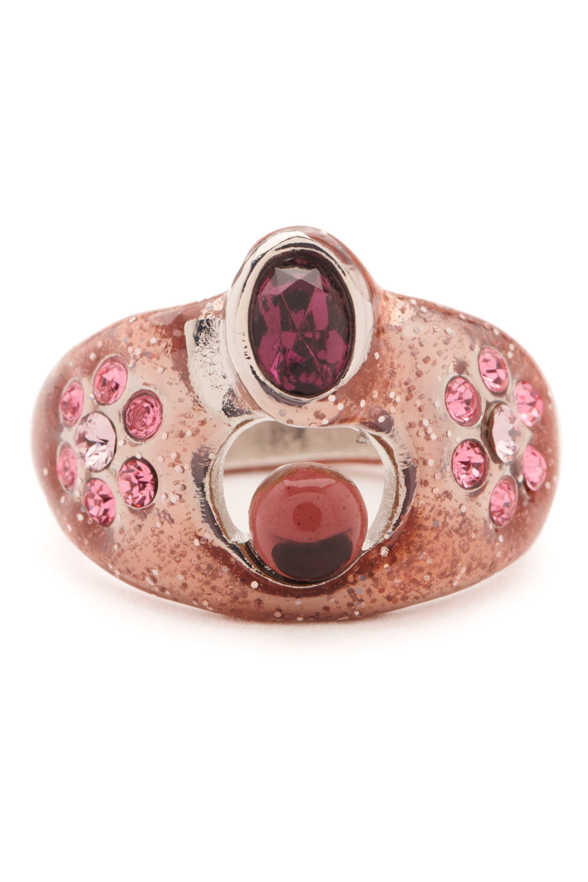 PINK METALLIC COSMIC RING