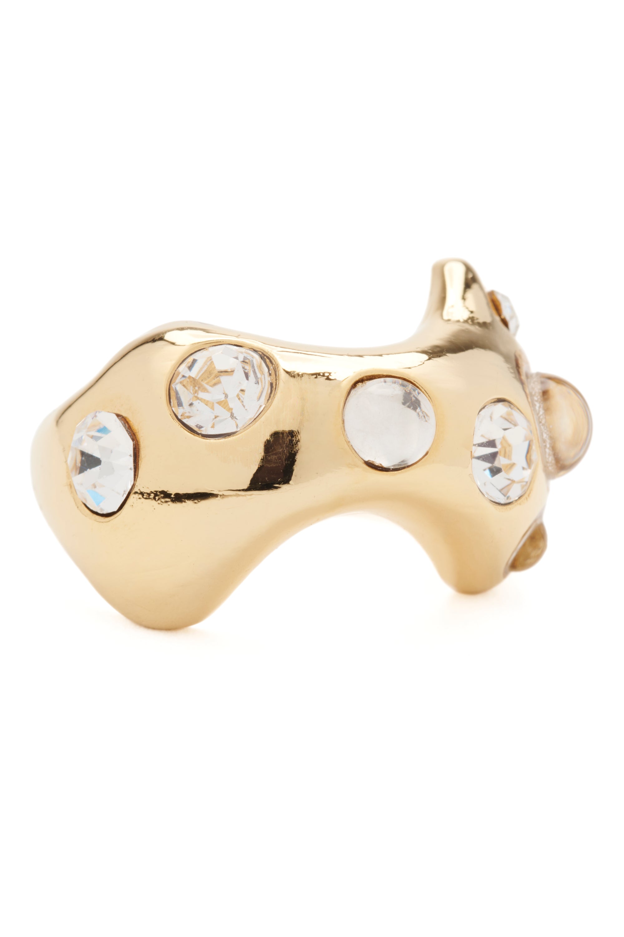 GOLD CLEAR BAT RING