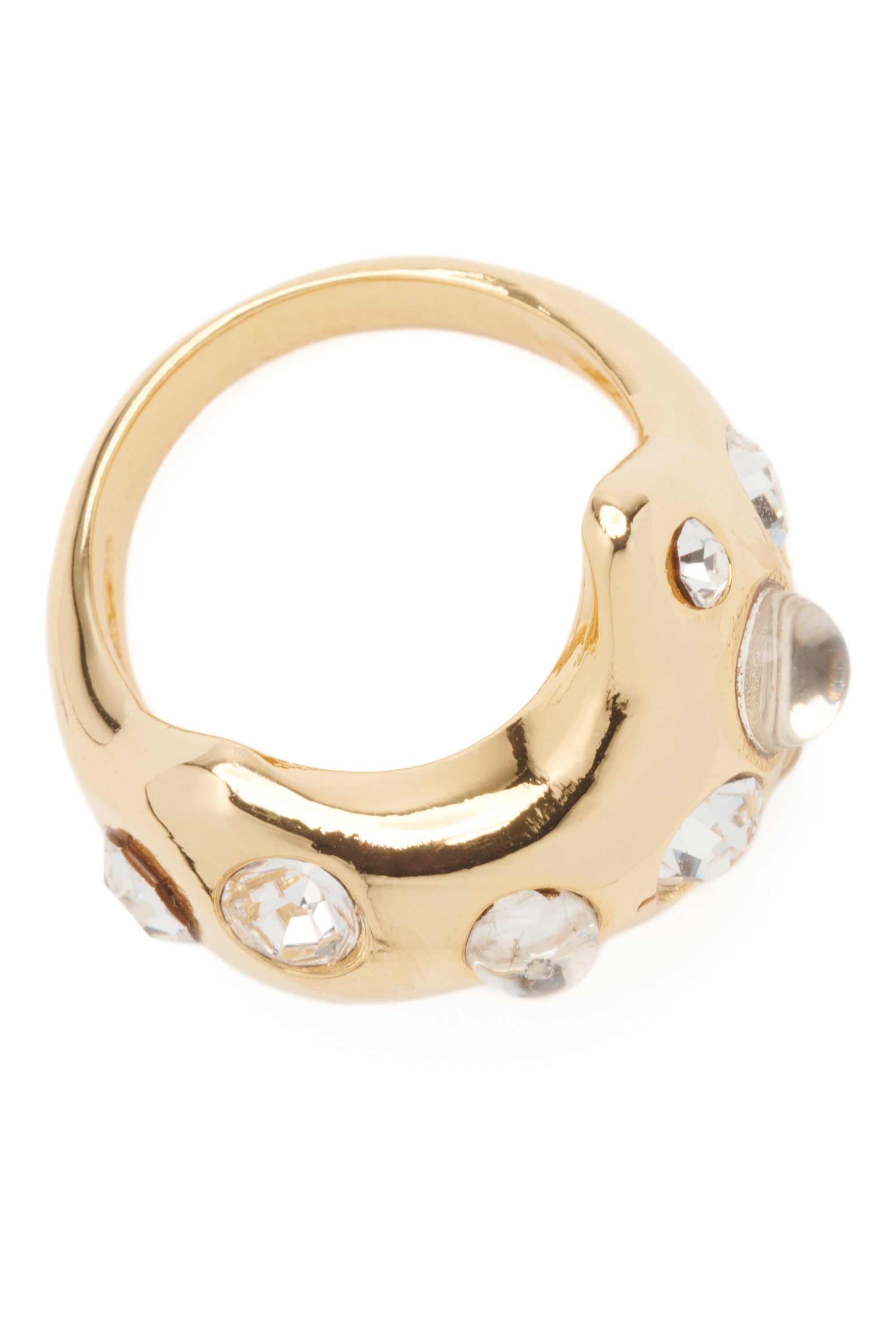 GOLD CLEAR BAT RING