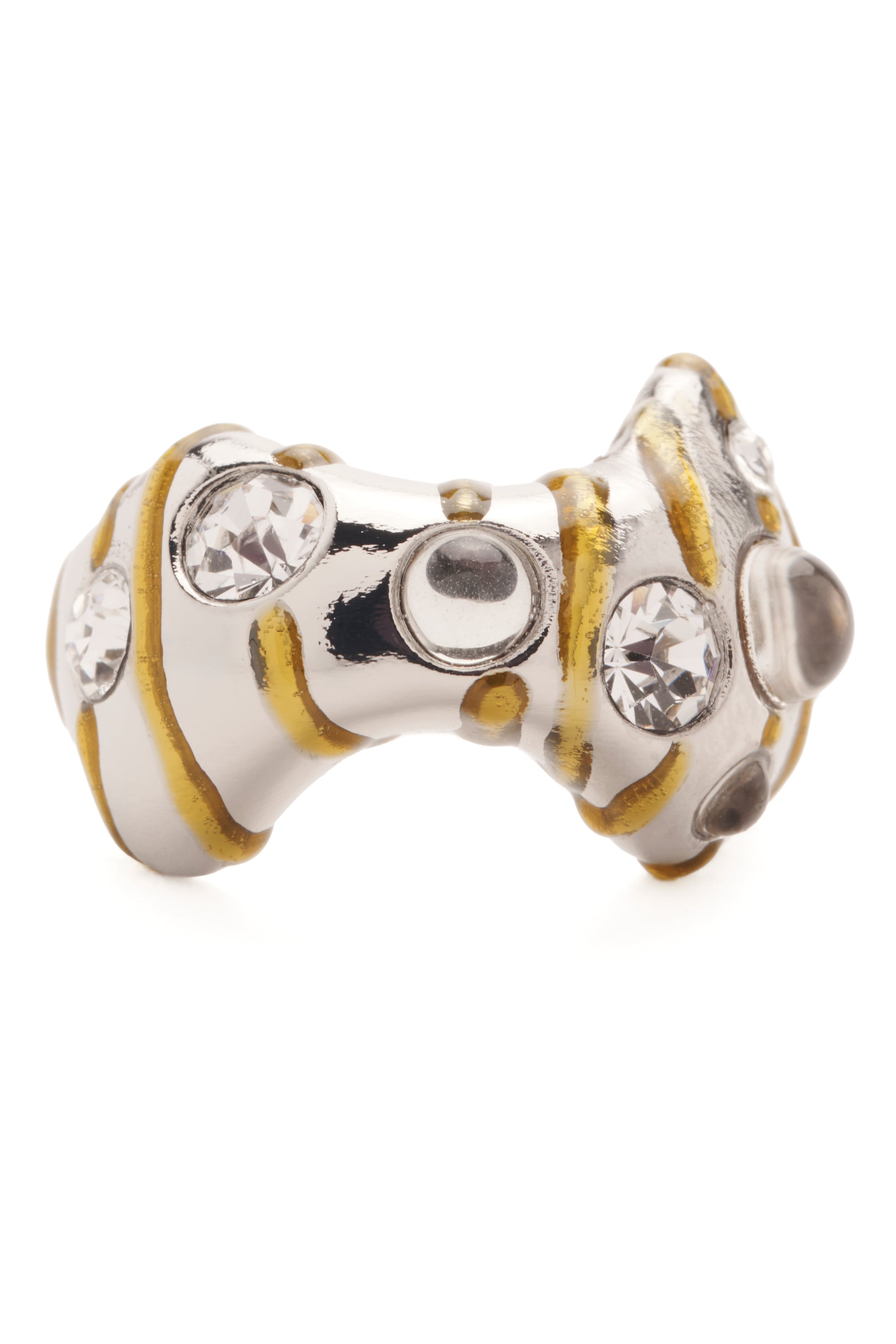 GOLD STRIPE BAT RING