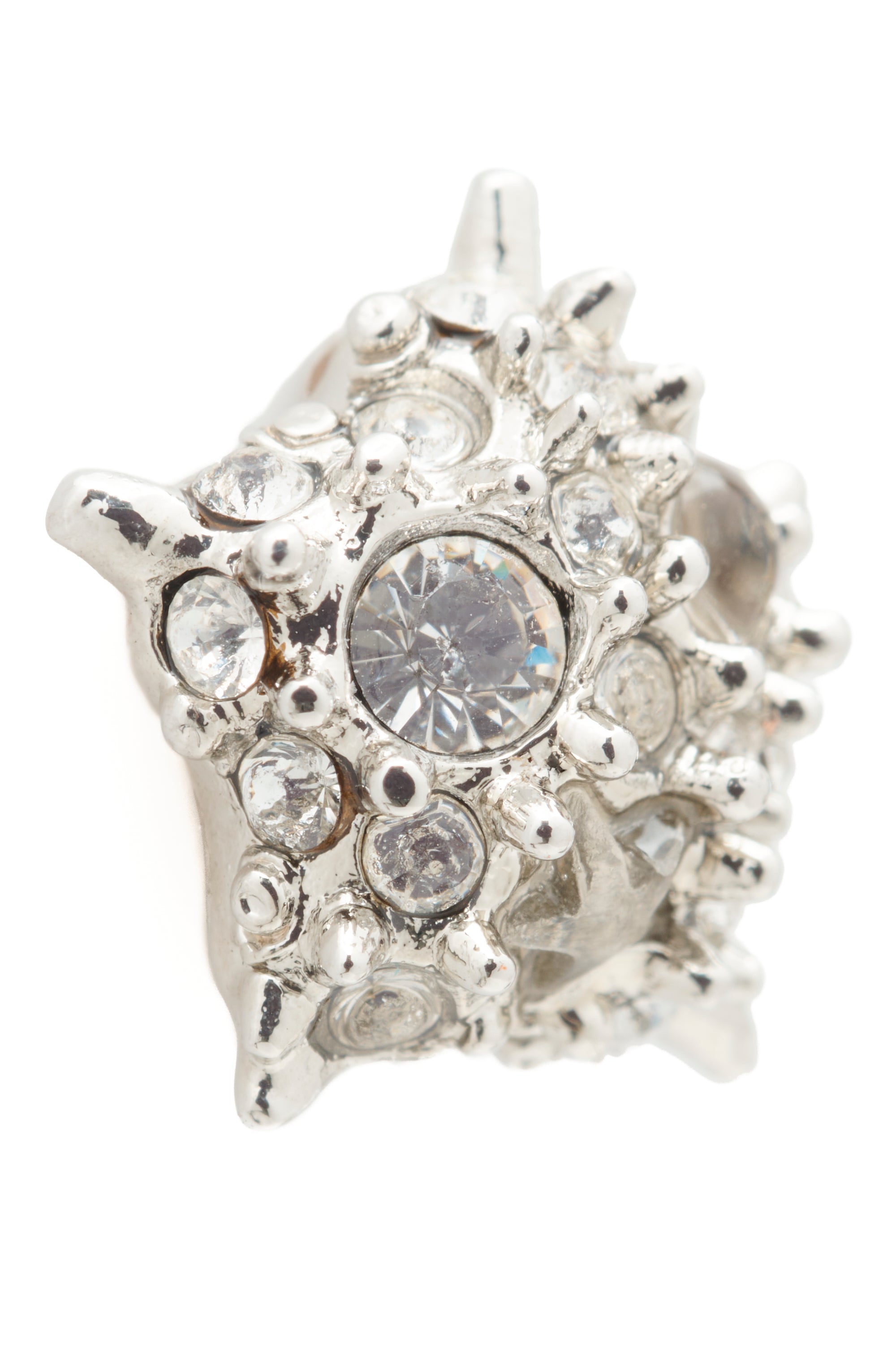 SILVER CLEAR STARLETTE STUDS