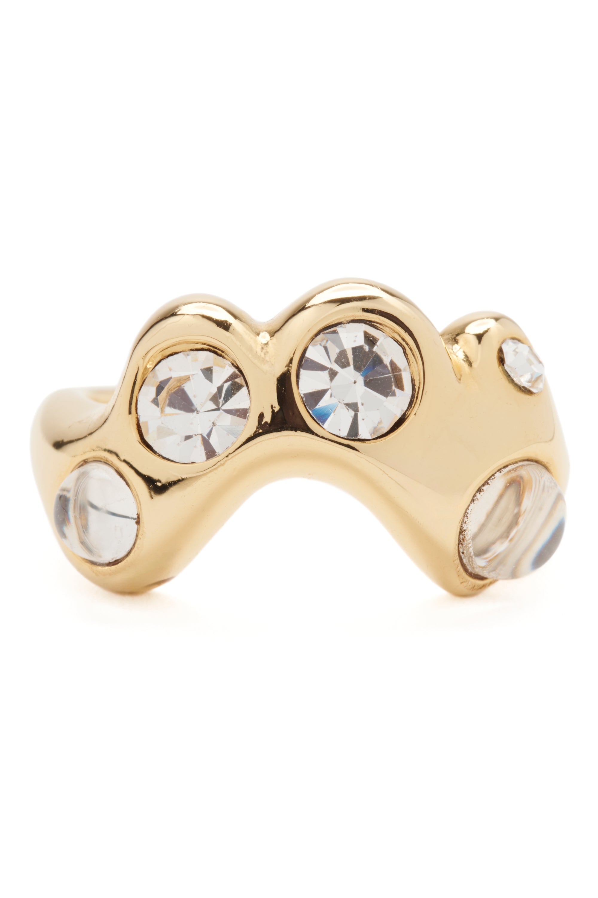 GOLD CLEAR ESME RING