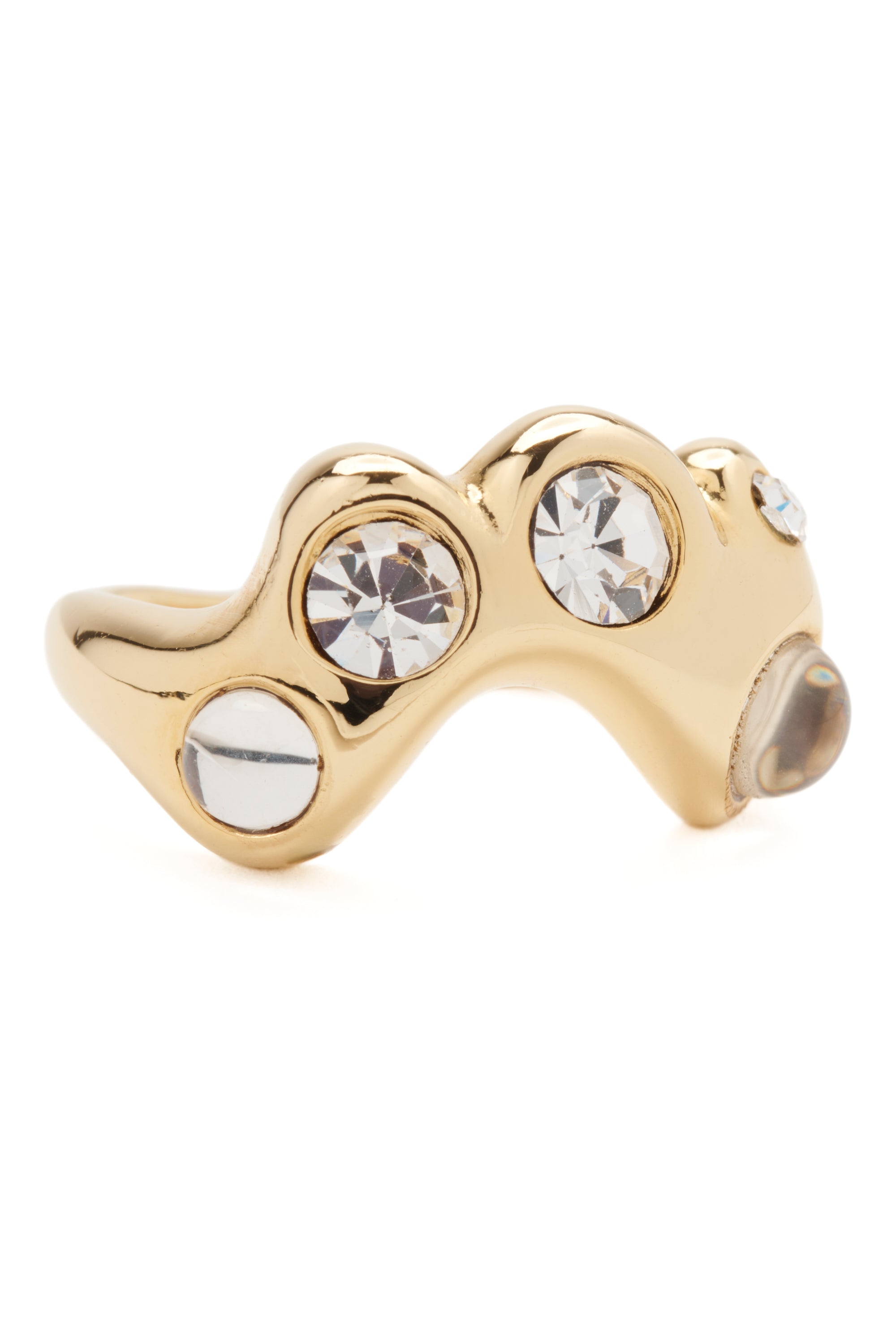 GOLD CLEAR ESME RING