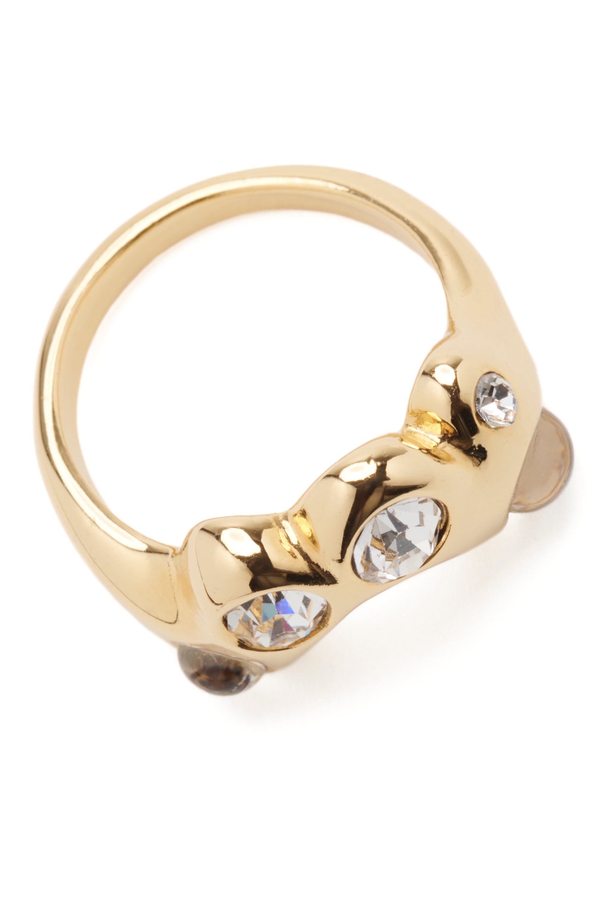 GOLD CLEAR ESME RING