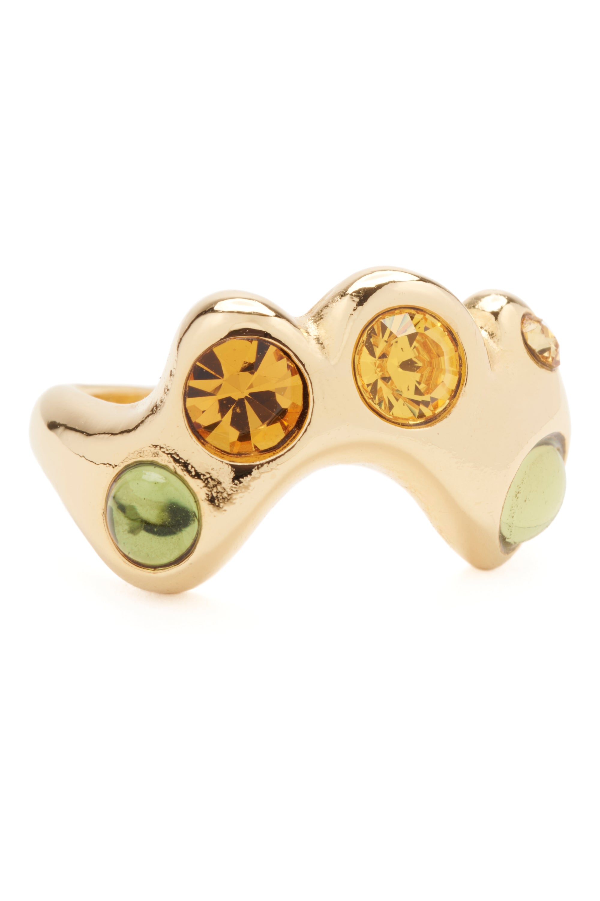 GOLD OLIVE TOPAZ ESME RING