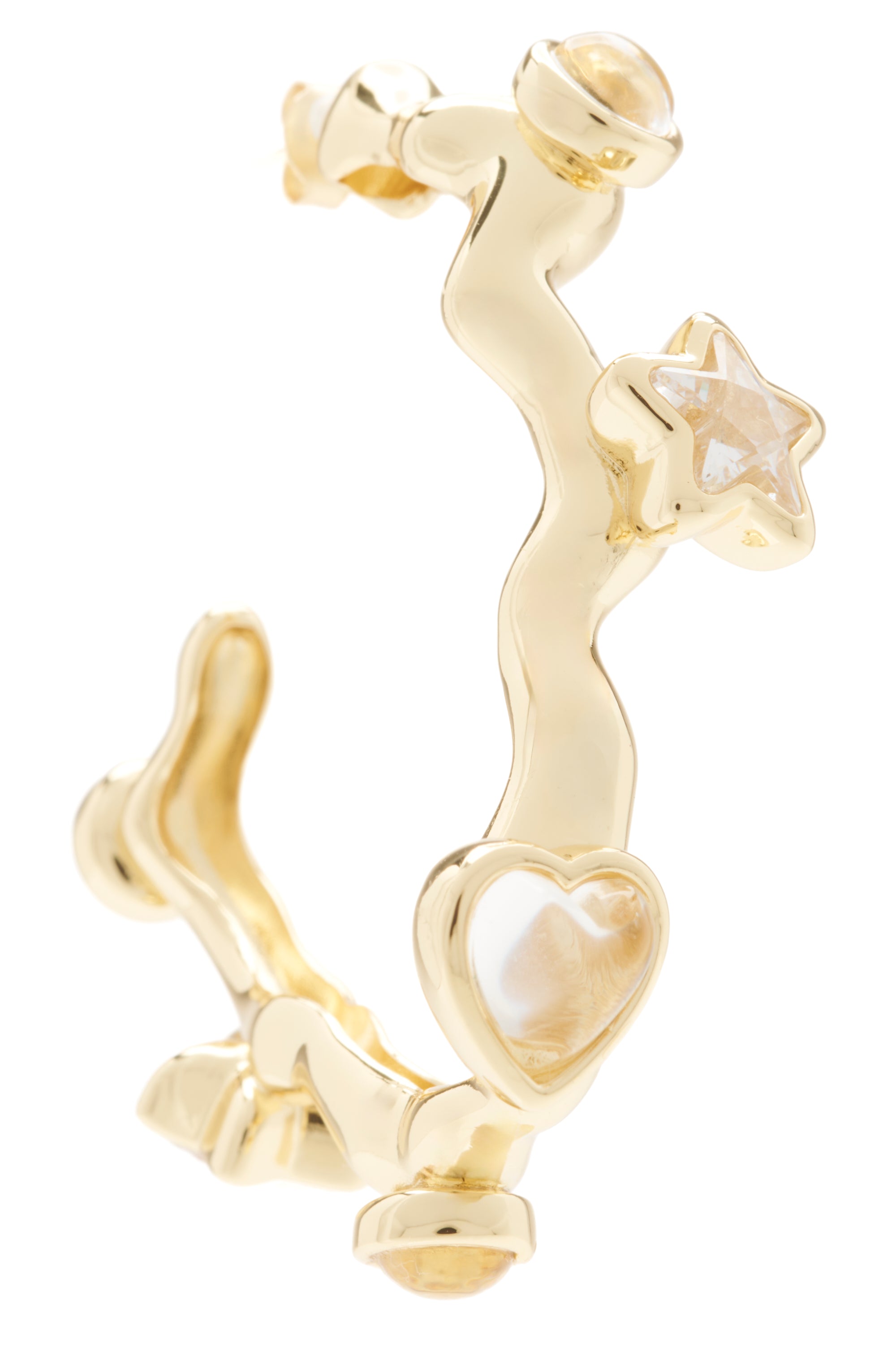GOLD CLEAR SUPER FLORENCE EARRINGS