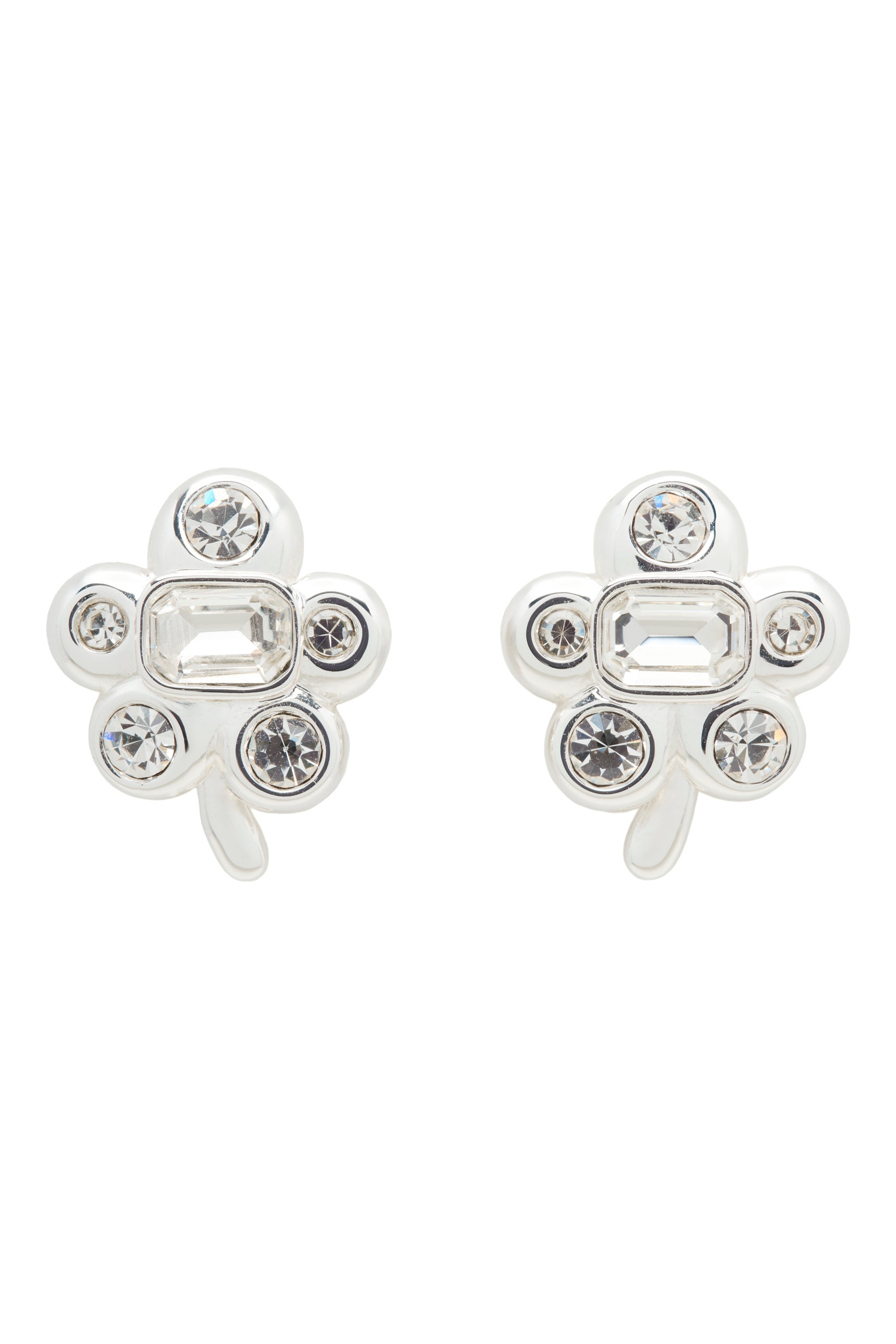SILVER CLEAR DAIZE EARRINGS